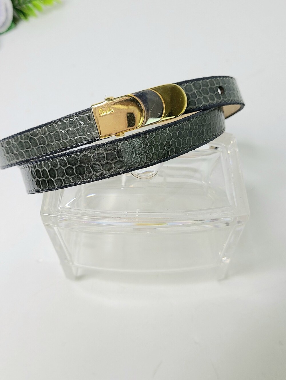 Pierre Cardin Genuine Sea Snake Cowhide Lined Vintage Belt